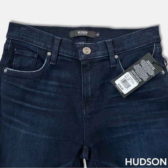 Hudson *NWT* Lana Mid Rise Slim Cut Boyfriend Jean w Rolled Hem in Baby Tonight - Picture 10 of 12